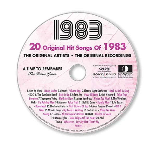 1980's Birthday Greeting Card and Gift in one, includes Hit Music of the year - Image 15