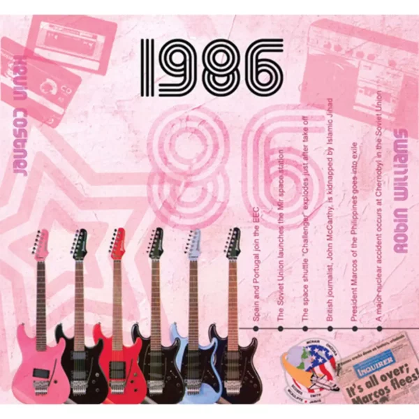 1980's Birthday Greeting Card and Gift in one, includes Hit Music of the year - Image 8