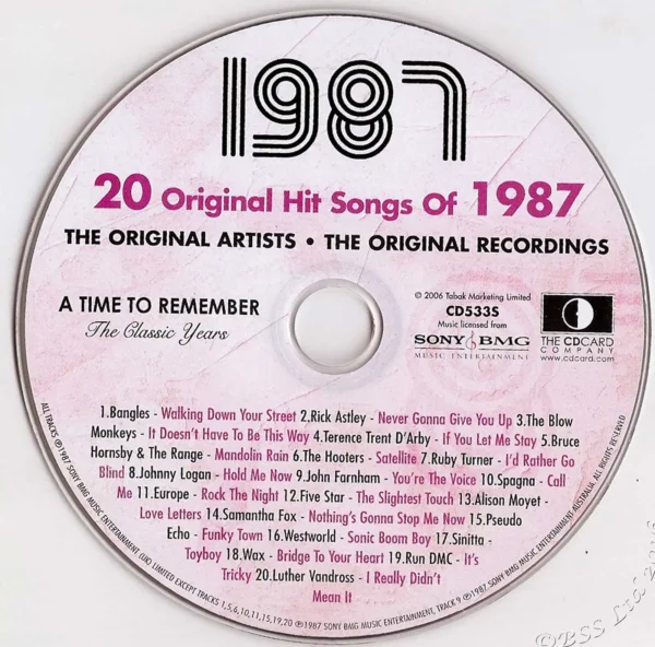 1980's Birthday Greeting Card and Gift in one, includes Hit Music of the year - Image 19