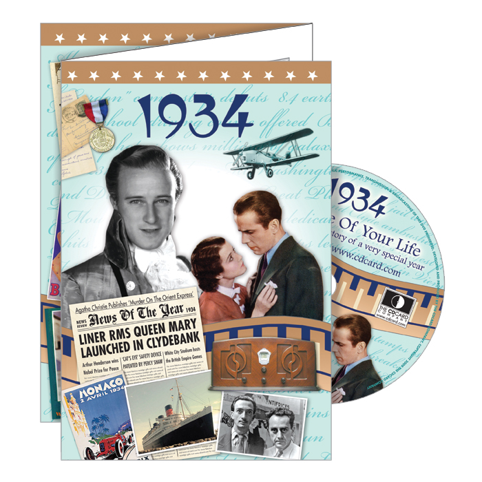 Birthday gifts - DVD News reel from their Birth year (1930s) with Greeting Card
