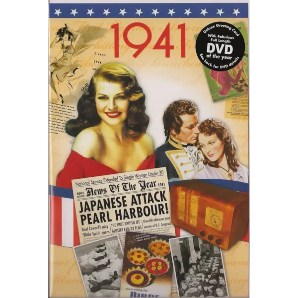 Birthday gifts - DVD News reel from their Birth year (1940s) with Greeting Card - Image 8