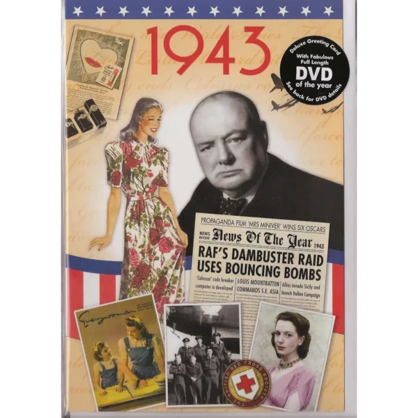 Birthday gifts - DVD News reel from their Birth year (1940s) with Greeting Card - Image 10