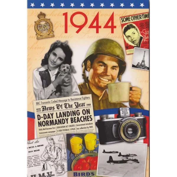 Birthday gifts - DVD News reel from their Birth year (1940s) with Greeting Card - Image 7
