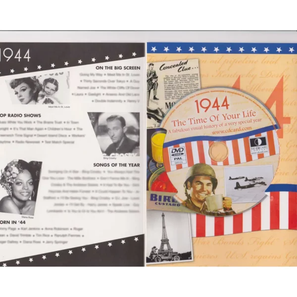 Birthday gifts - DVD News reel from their Birth year (1940s) with Greeting Card - Image 13