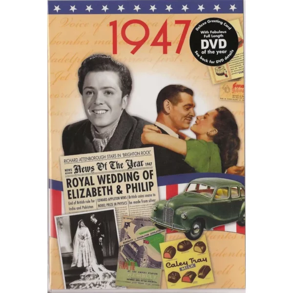 Birthday gifts - DVD News reel from their Birth year (1940s) with Greeting Card - Image 4