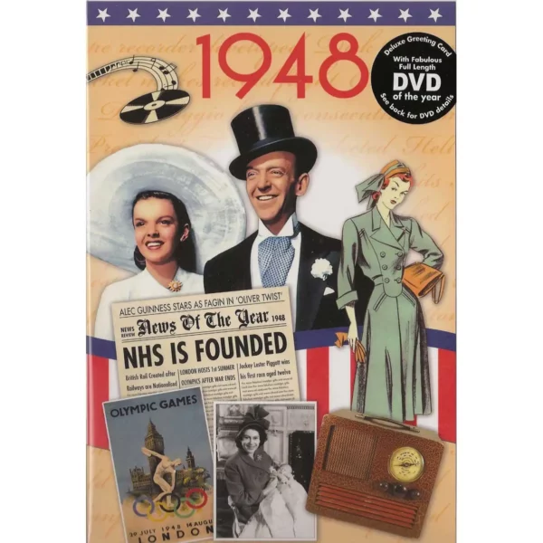 Birthday gifts - DVD News reel from their Birth year (1940s) with Greeting Card - Image 11