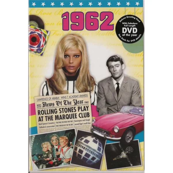 Birthday gifts - DVD News reel from their Birth year (1960s) with Greeting Card - Image 7