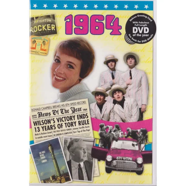 Birthday gifts - DVD News reel from their Birth year (1960s) with Greeting Card - Image 6