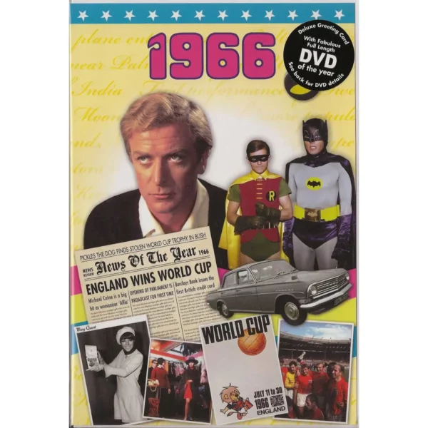 Birthday gifts - DVD News reel from their Birth year (1960s) with Greeting Card - Image 4
