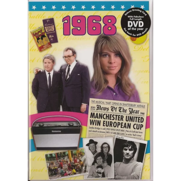 Birthday gifts - DVD News reel from their Birth year (1960s) with Greeting Card - Image 11