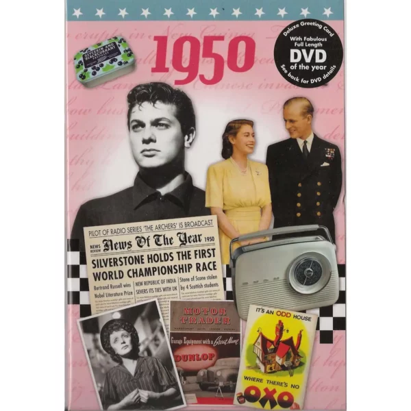 Birthday gifts - DVD News reel from their Birth year (1950s) with Greeting Card - Image 9