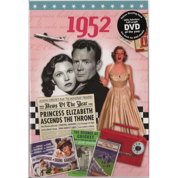 Birthday gifts - DVD News reel from their Birth year (1950s) with Greeting Card - Image 7
