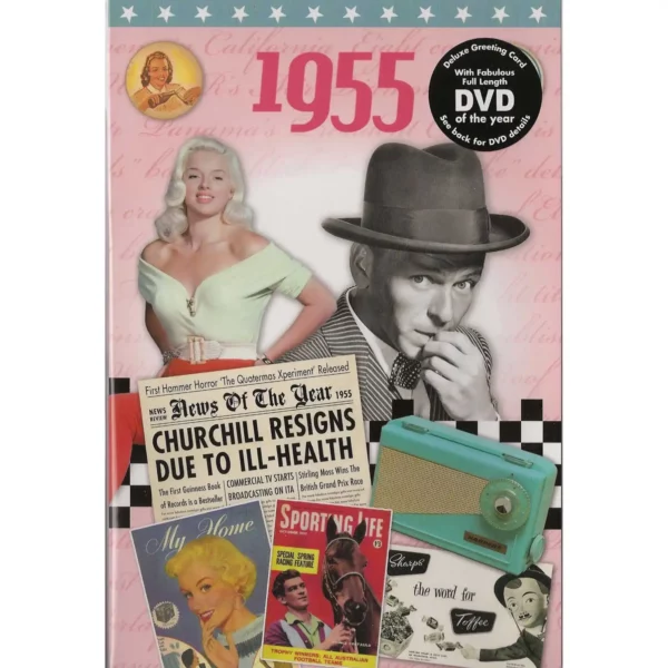 Birthday gifts - DVD News reel from their Birth year (1950s) with Greeting Card - Image 5