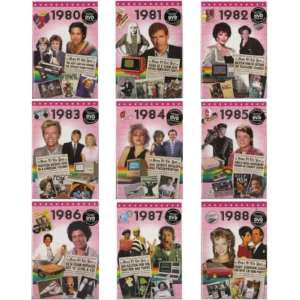 Birthday gifts - DVD News reel from their Birth year (1980s) with Greeting Card