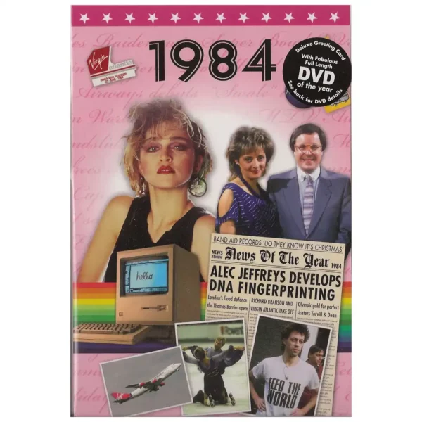 Birthday gifts - DVD News reel from their Birth year (1980s) with Greeting Card - Image 6