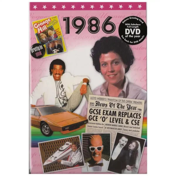 Birthday gifts - DVD News reel from their Birth year (1980s) with Greeting Card - Image 8