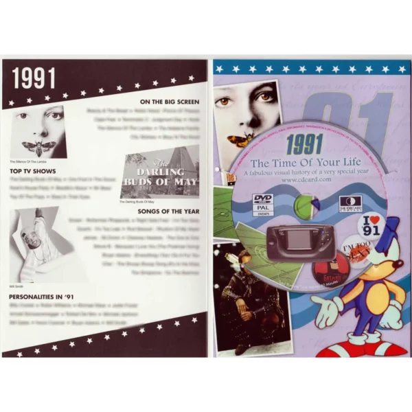 Birthday gifts - DVD News reel from their Birth year (1990s) with Greeting Card - Image 9