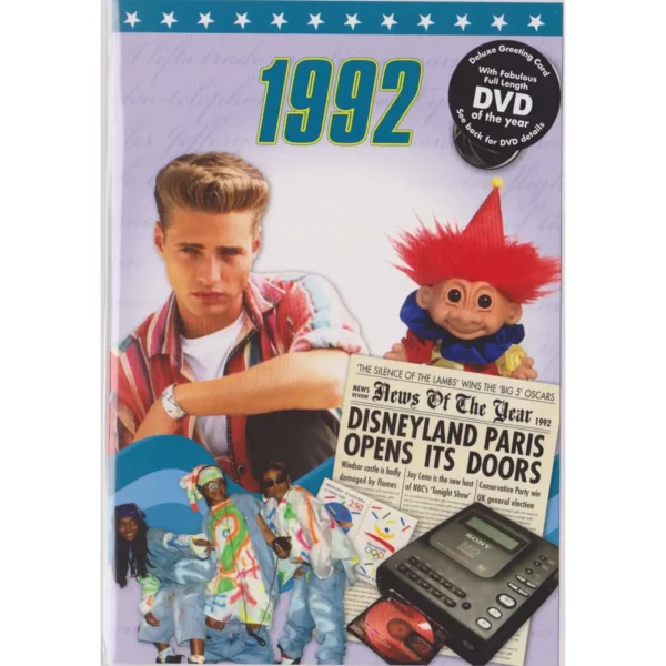 Birthday gifts - DVD News reel from their Birth year (1990s) with Greeting Card - Image 4
