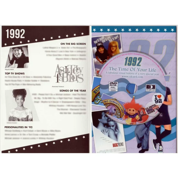 Birthday gifts - DVD News reel from their Birth year (1990s) with Greeting Card - Image 10