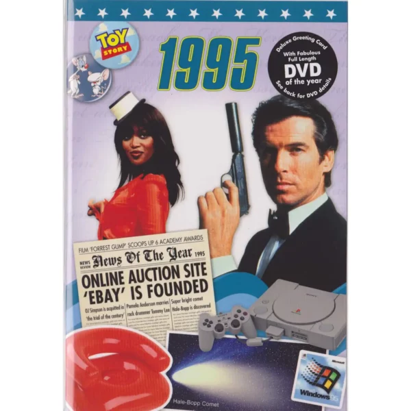 Birthday gifts - DVD News reel from their Birth year (1990s) with Greeting Card - Image 7