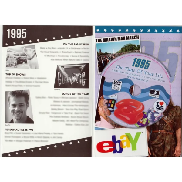 Birthday gifts - DVD News reel from their Birth year (1990s) with Greeting Card - Image 13