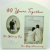 Amore Wedding Anniversary Gift ~ Cream Photo Frame - double aperture