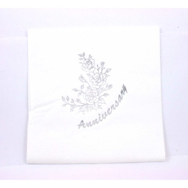 Wedding Anniversary Quality Paper Tissue Napkins by Jean Barrington (pack of 15)