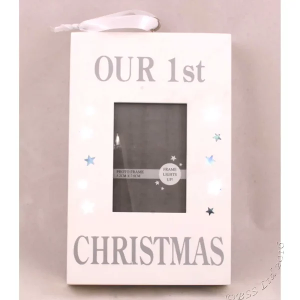 Our First Christmas Light Up Photo Frame Wall Plaque by Juliana - Image 2