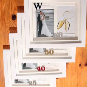 Wedding Anniversary Photo Then & Now Frame 25th 40th 50th 60th