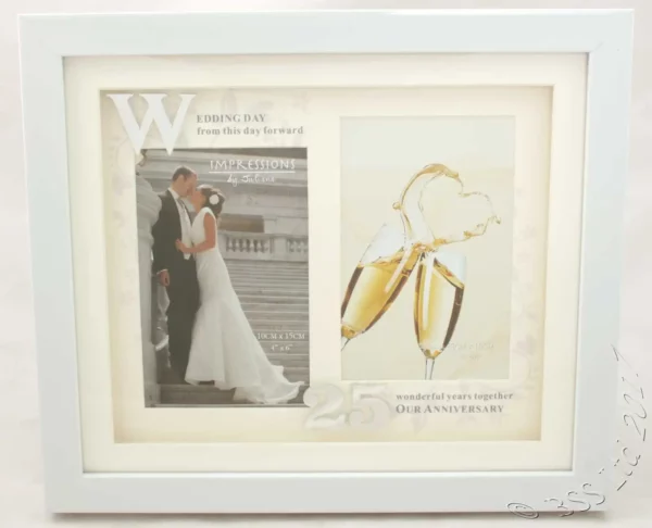 Wedding Anniversary Photo Then and Now Frame 25th 40th 50th 60th - Image 2
