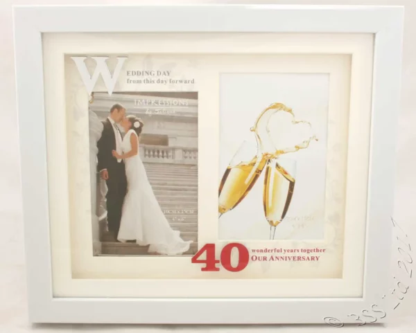 Wedding Anniversary Photo Then and Now Frame 25th 40th 50th 60th - Image 3