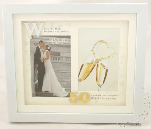 Wedding Anniversary Photo Then and Now Frame 25th 40th 50th 60th - Image 4