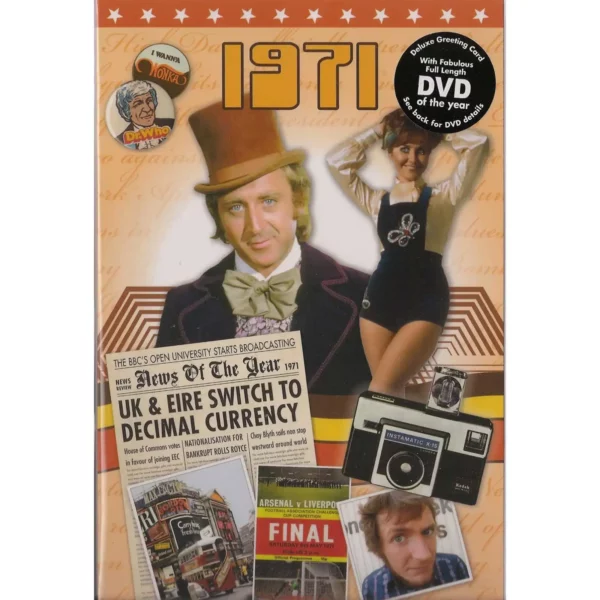 Birthday gifts - DVD News reel from their Birth year (1970s) with Greeting Card - Image 3