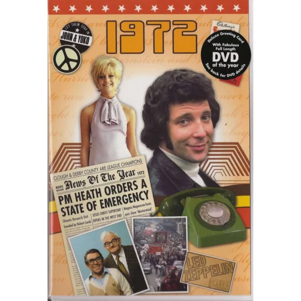 Birthday gifts - DVD News reel from their Birth year (1970s) with Greeting Card - Image 4