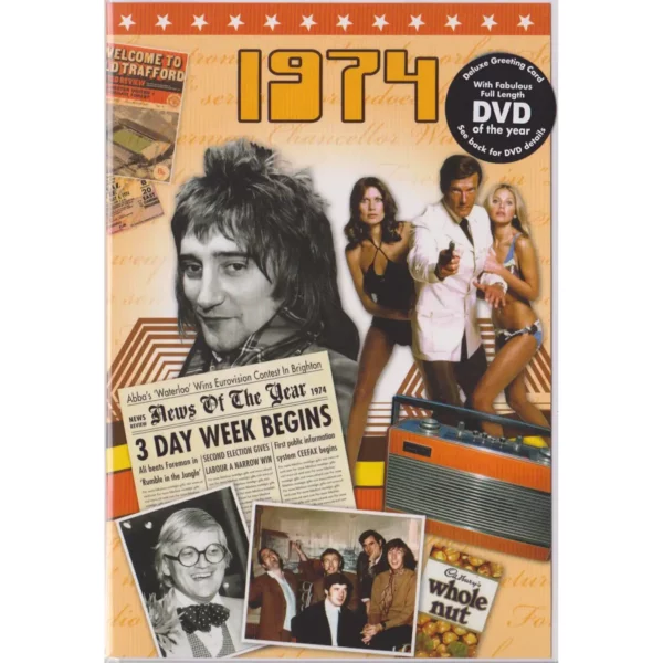 Birthday gifts - DVD News reel from their Birth year (1970s) with Greeting Card - Image 6