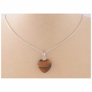 Petite Tiger's Eye Loveheart Pendant