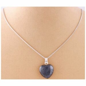 Petite Hematite Loveheart Pendant