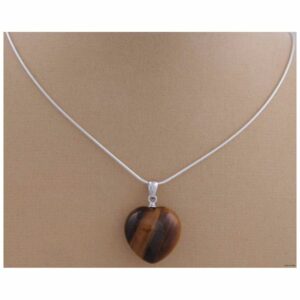 Petite Tiger's Eye Heart shaped Pendant