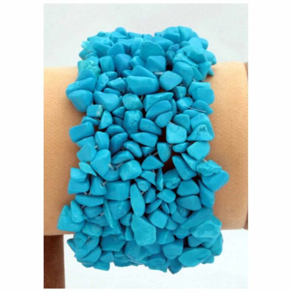 Turquoise chip band Bracelet - Image 4