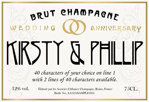 Pearl Wedding 30th Anniversary Personalised Champagne - Image 5
