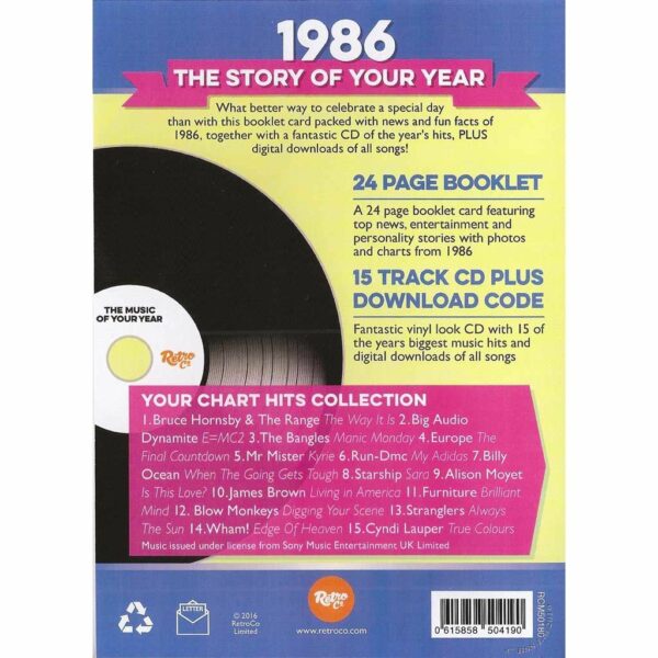 1986 The Story of Your Year 39th Anniversary Booklet CD and Music Download - Image 4