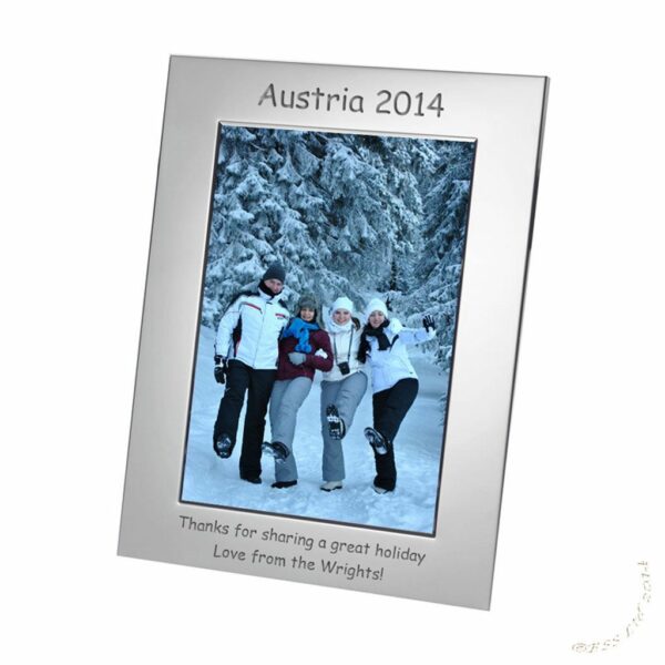 Personalised 5"x7" Silver Plated Photo Frame Engraved Free - Image 3