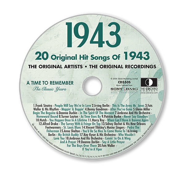 Original Hit Music of 1943. A Time to Remember, The Classic Years. track list