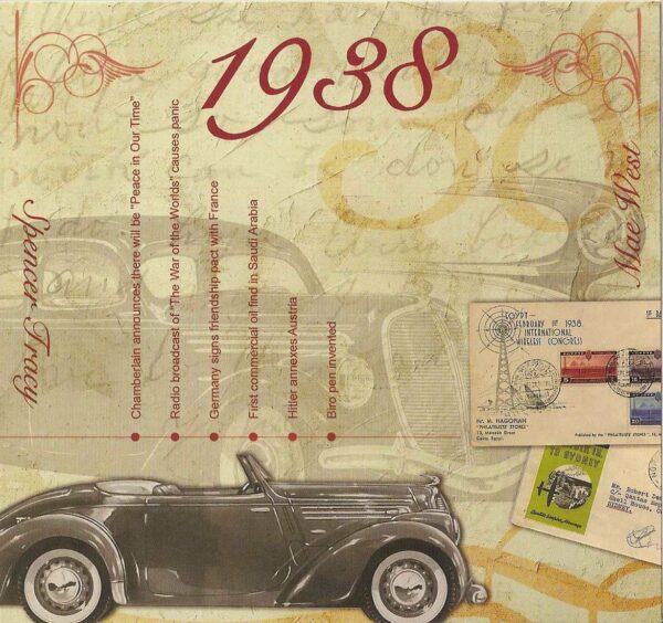 87th Anniversary Card with Original Hit Music of 1938. A Time to Remember, The Classic Years.