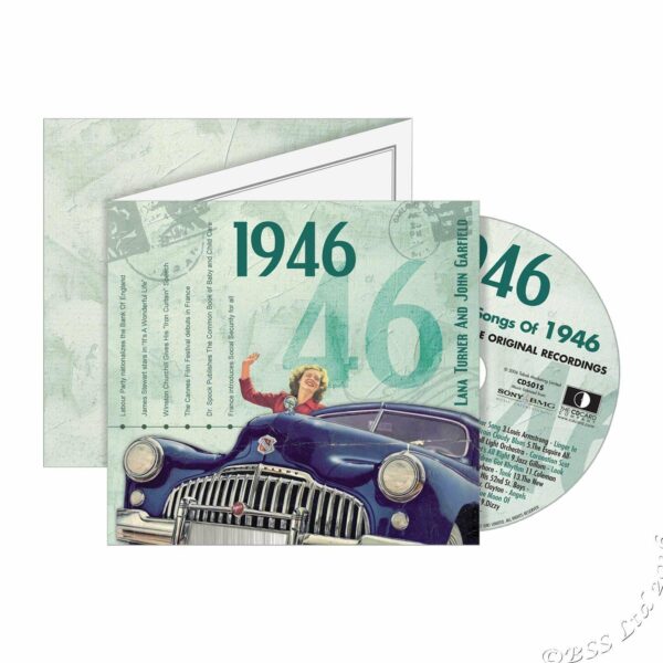 79th Anniversary Card with Original Hit Music of 1946. A Time to Remember, The Classic Years. - Image 3