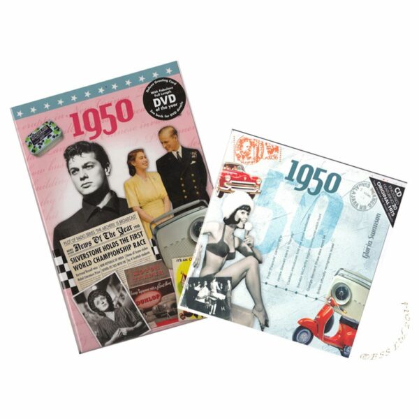 Combined CD & DVD Greeting Card Gift Set - 1950