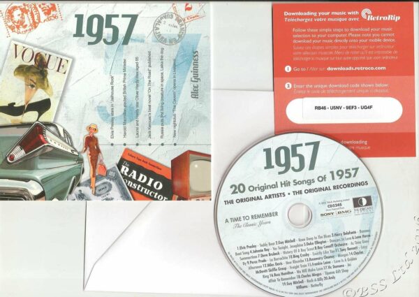 Original Hit Music of 1957. A Time to Remember, The Classic Years. Contents