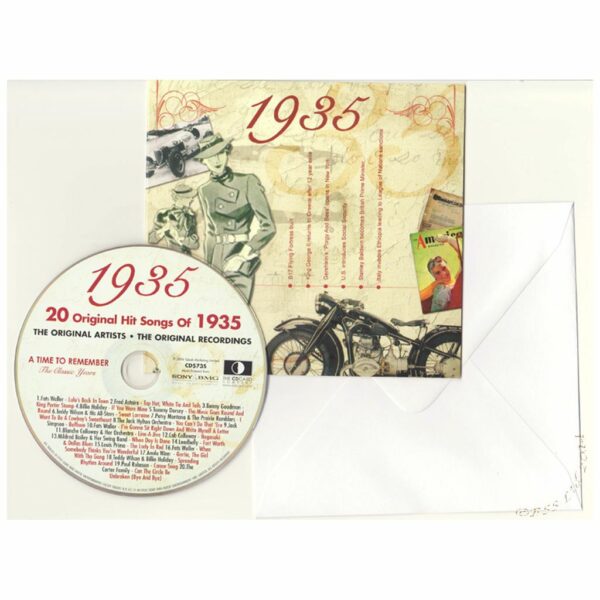 90th Anniversary Card with Original Hit Music of 1935. A Time to Remember, The Classic Years. - Image 2
