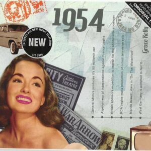 71st Anniversary Card with Original Hit Music of 1954. A Time to Remember, The Classic Years.