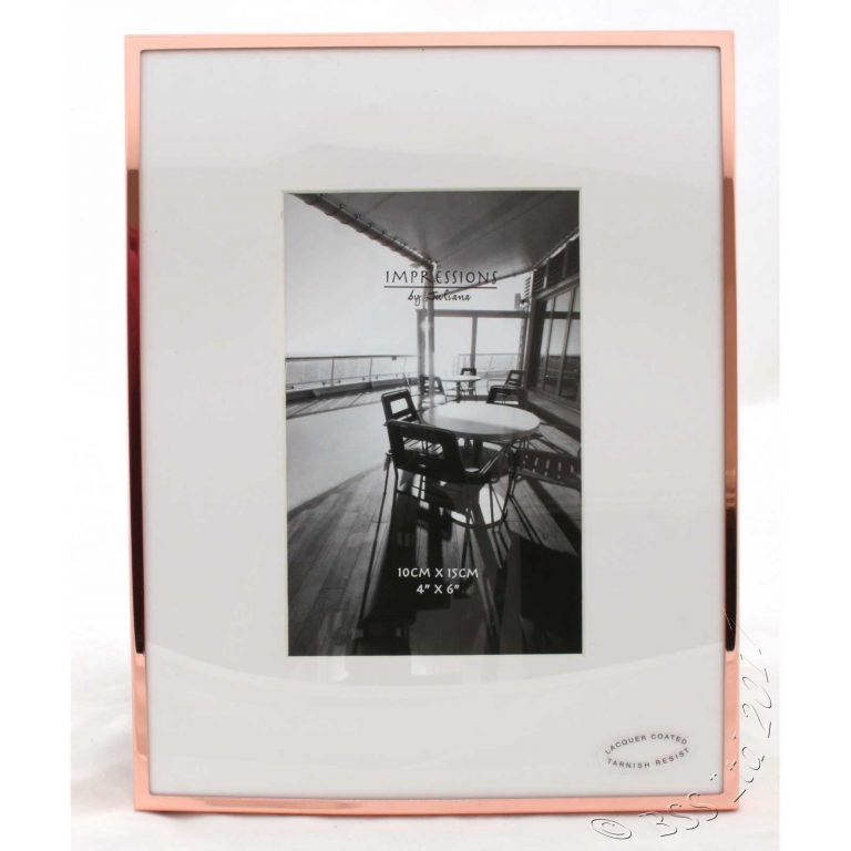 Copper Edged Photo Frame 4" x 6" 7th Wedding Anniversary Gift FS99546